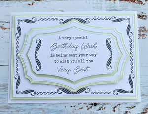Phill Martin Sentimentally Yours A5 Clear Stamp Set - Frame Maker : Elegant Scrolls