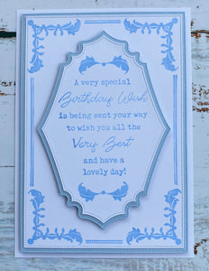 Phill Martin Sentimentally Yours A5 Clear Stamp Set - Frame Maker : Nouveau Flourish