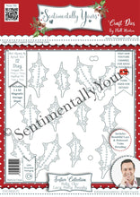 Phill Martin Sentimentally Yours Festive Collection - Boho Chic Lacy Holly Boughs