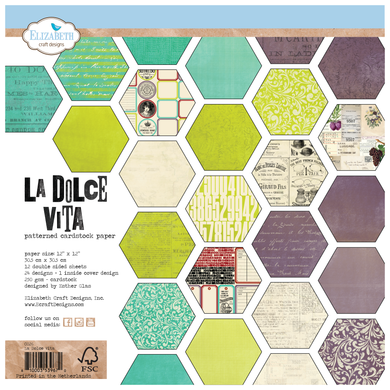 Elizabeth Craft Designs 12 x 12 Paper Pad - La Dolce Vita