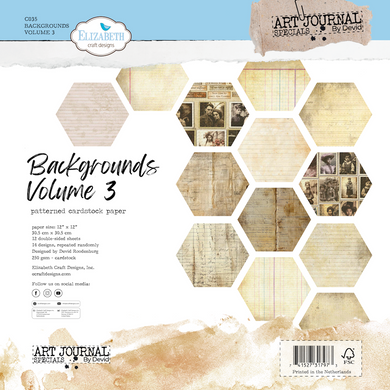 Elizabeth Craft Designs 12 x 12 Paper Pad - Backgrounds Volume 3