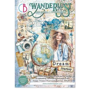 Ciao Bella Wanderlust A4 Junk Journal Ephemera Book