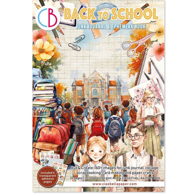Ciao Bella Back to School A4 Junk Journal Ephemera Book