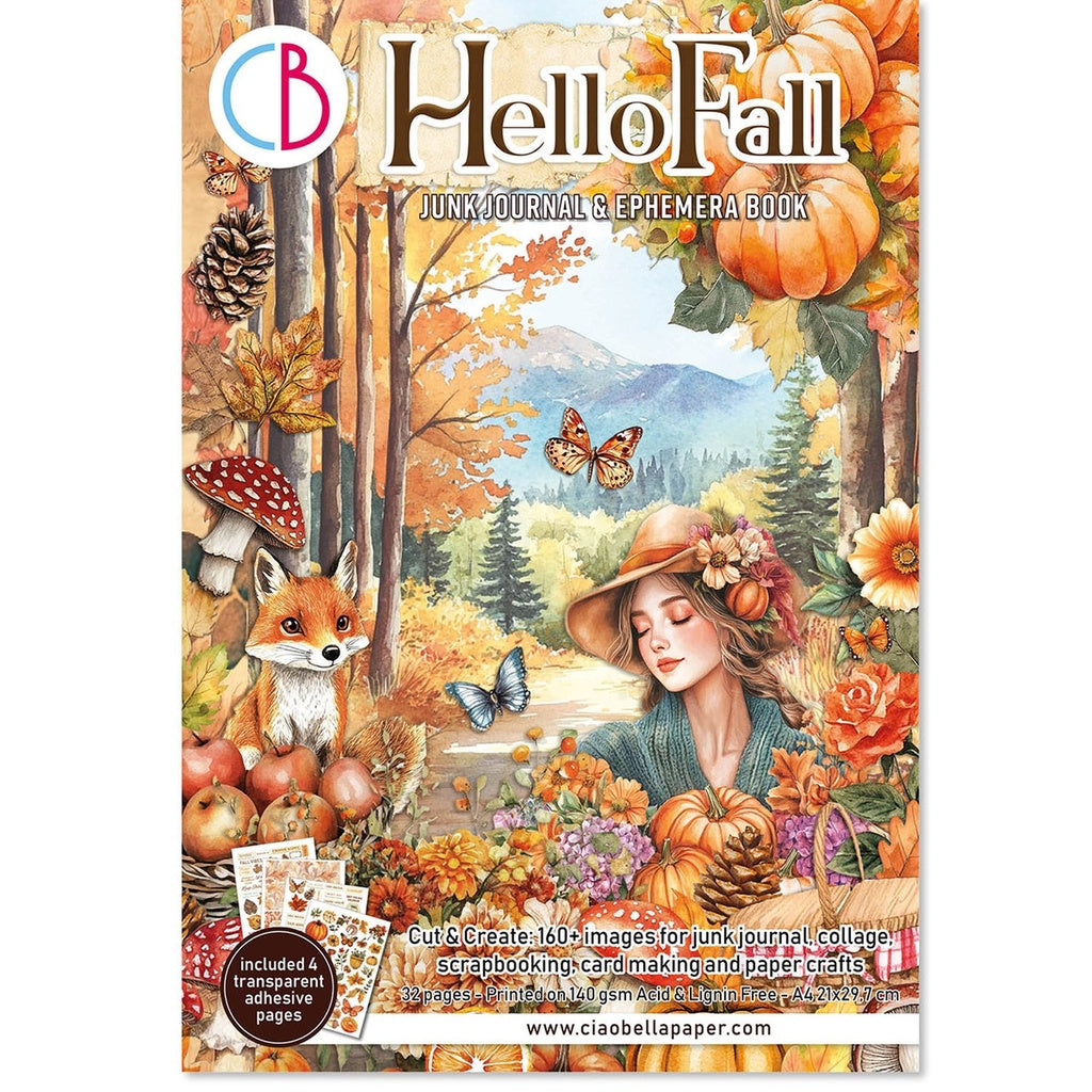 Ciao Bella Hello Fall A4 Junk Journal Ephemera Book
