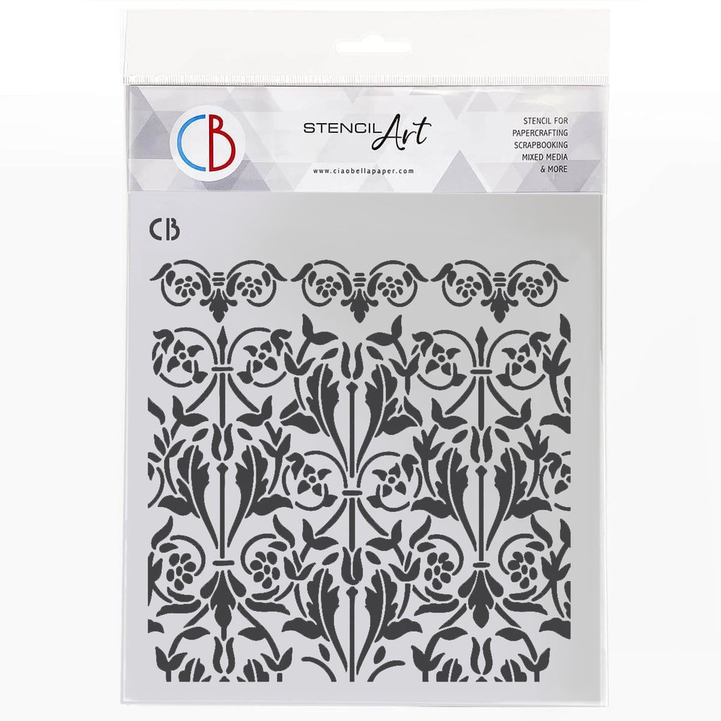 Ciao Bella 8 x 8 Stencil - Book Lovers Tapestry Treasures