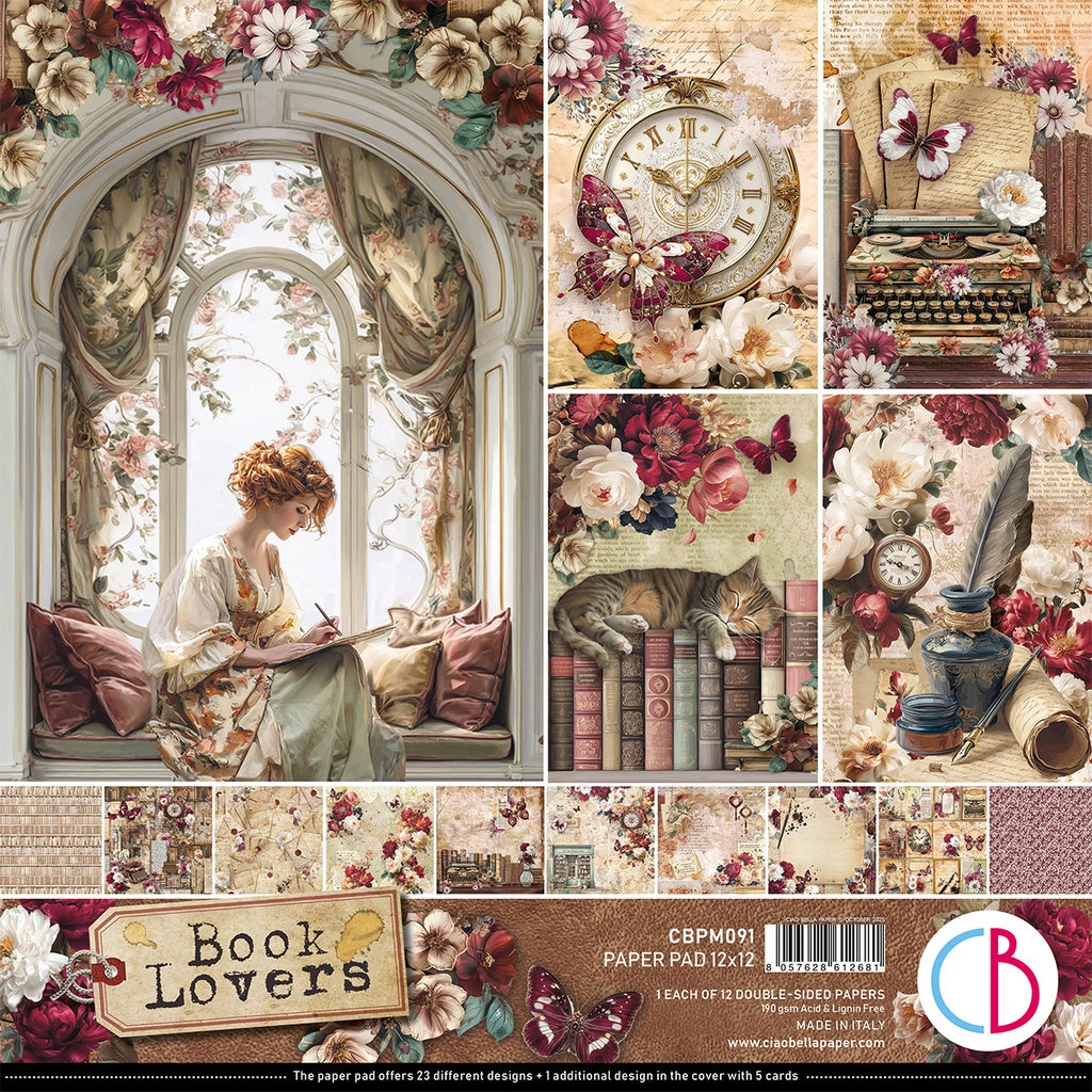 Ciao Bella Book Lovers - 12 x 12 Paper Pad