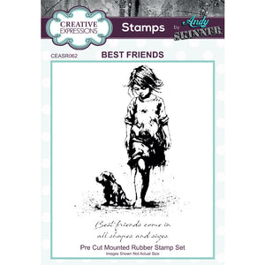 Creative Expressions Andy Skinner Rubber Stamp Set - Best Friends