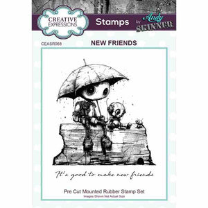 Creative Expressions Andy Skinner Rubber Stamp Set - Botology New Friends