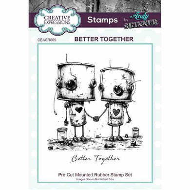 Creative Expressions Andy Skinner Rubber Stamp Set - Botology Better Together