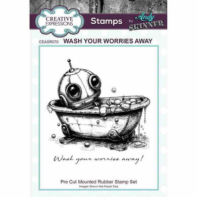 Creative Expressions Andy Skinner Rubber Stamp Set - Botology Wash Your Worries Away