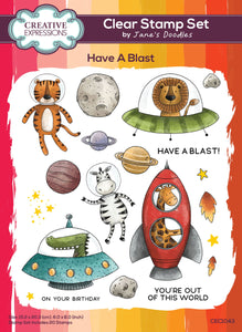 Creative Expressions Jane's Doodles A5 Clear Stamp Set - Have a Blast