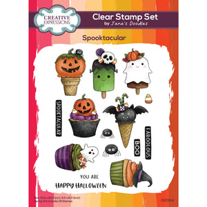 Creative Expressions Jane's Doodles A5 Clear Stamp Set - Spooktacular