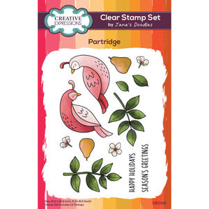 Creative Expressions Jane's Doodles A6 Clear Stamp Set - Partridge