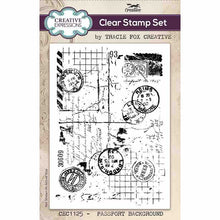 Creative Expressions Tracie Fox Creative A6 Clear Stamp - Passport Background