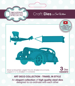 Dies by Sue Wilson - Art Deco Collection : Travel In Style