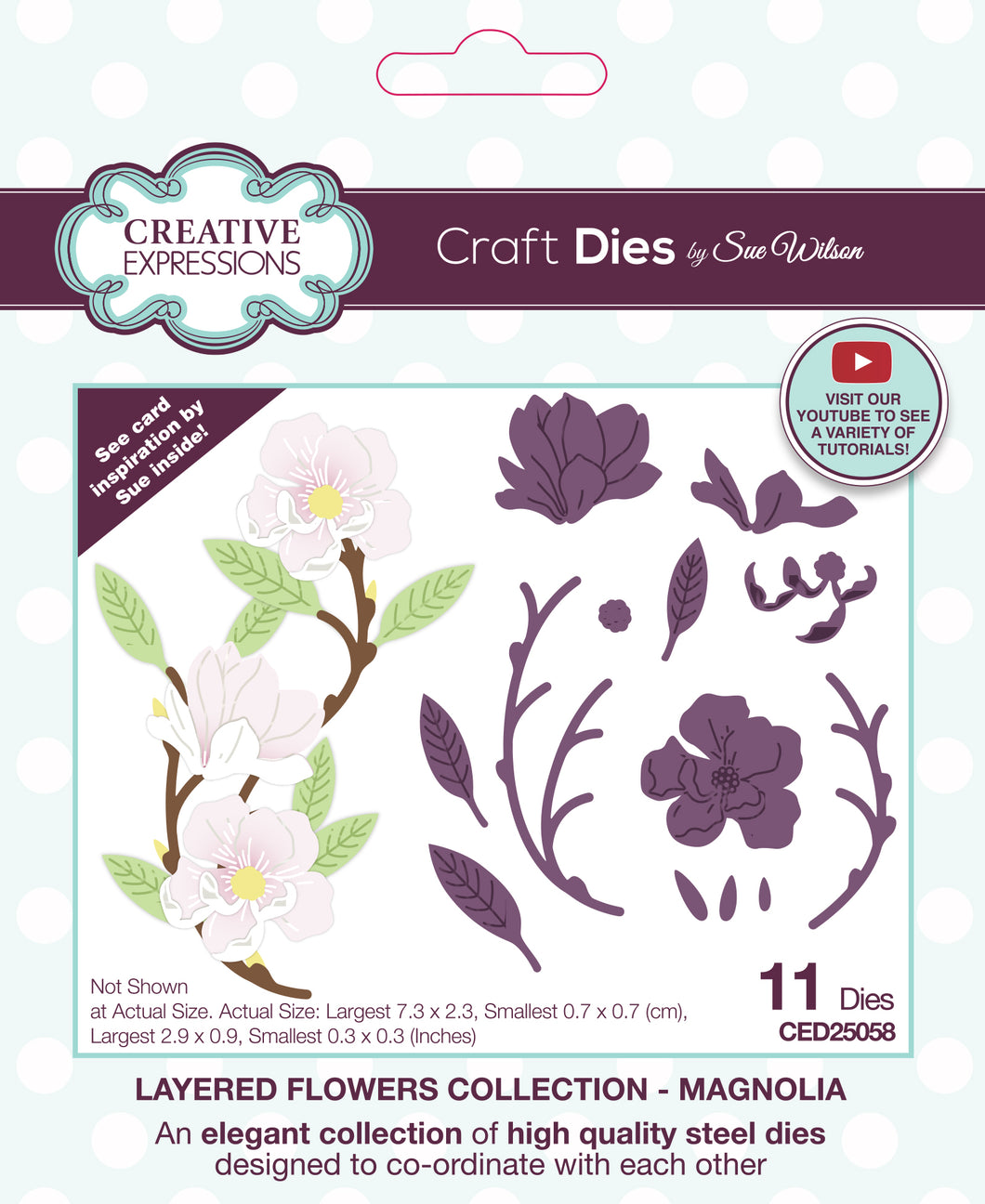 Dies by Sue Wilson - Layered Flowers Collection : Magnolia