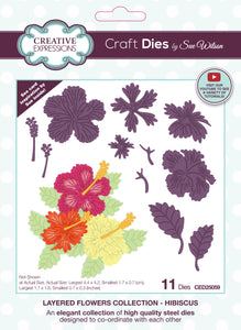 Dies by Sue Wilson - Layered Flowers Collection : Hibiscus