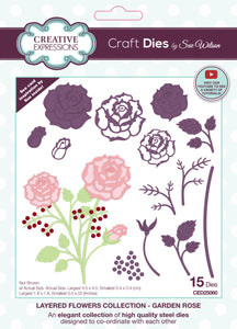 Dies by Sue Wilson - Layered Flowers Collection : Garden Rose