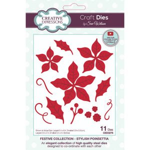 Dies by Sue Wilson Festive Collection - Stylish Poinsettia