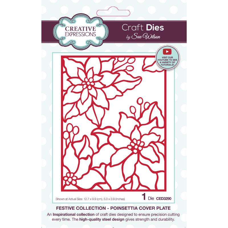 Dies by Sue Wilson Festive Collection - Poinsettia Cover Plate