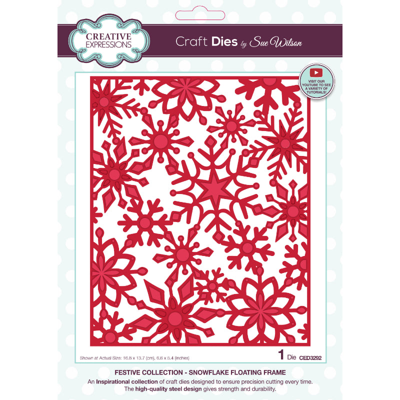 Dies by Sue Wilson Festive Collection - Snowflake Floating Frame