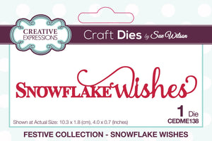 Dies by Sue Wilson Festive Collection - Snowflake Wishes
