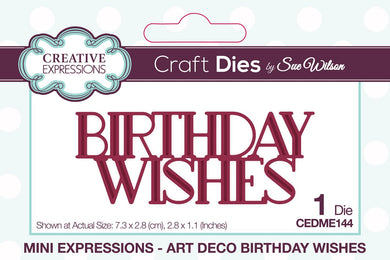 Dies by Sue Wilson - Mini Expressions Art Deco Birthday Wishes