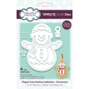 Creative Expressions Paper Cuts Festive Collection - Snowman