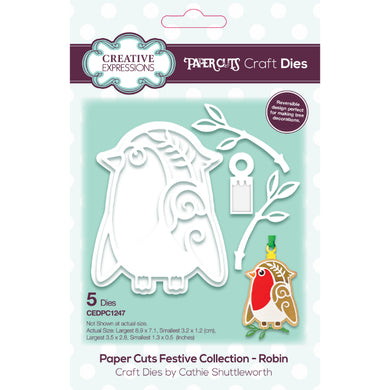 Creative Expressions Paper Cuts Festive Collection - Robin