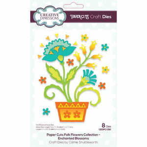 Creative Expressions Paper Cuts Folk Flowers Collection - Enchanted Blossoms