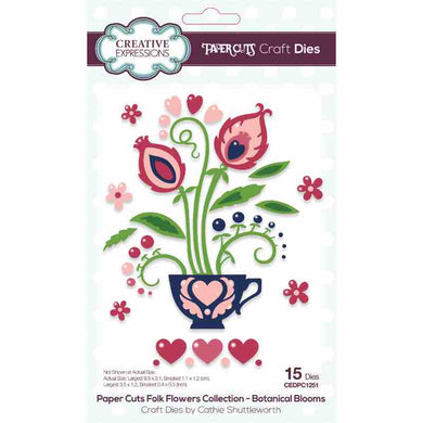 Creative Expressions Paper Cuts Folk Flowers Collection - Botanical Blooms