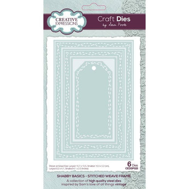 Creative Expressions Sam Poole Shabby Basics Stitched Weave Frame Craft Die