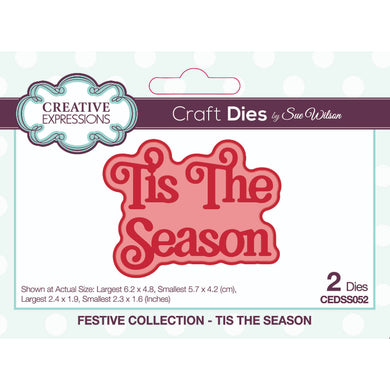 Dies by Sue Wilson Festive Collection Shadowed Sentiments - Tis The Season