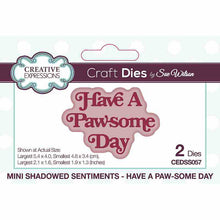 Dies by Sue Wilson Mini Shadowed Sentiments - Have a Paw-some Day