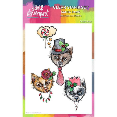 Creative Expressions Jane Davenport A5 Clear Stamp Set - Santa Paws
