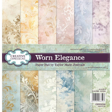 Creative Expressions Taylor Made Journals - Worn Elegance 8 x 8 Paper Pad