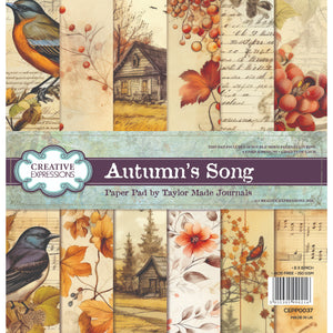 Creative Expressions Taylor Made Journals - Autumn Song 8 x 8 Paper Pad