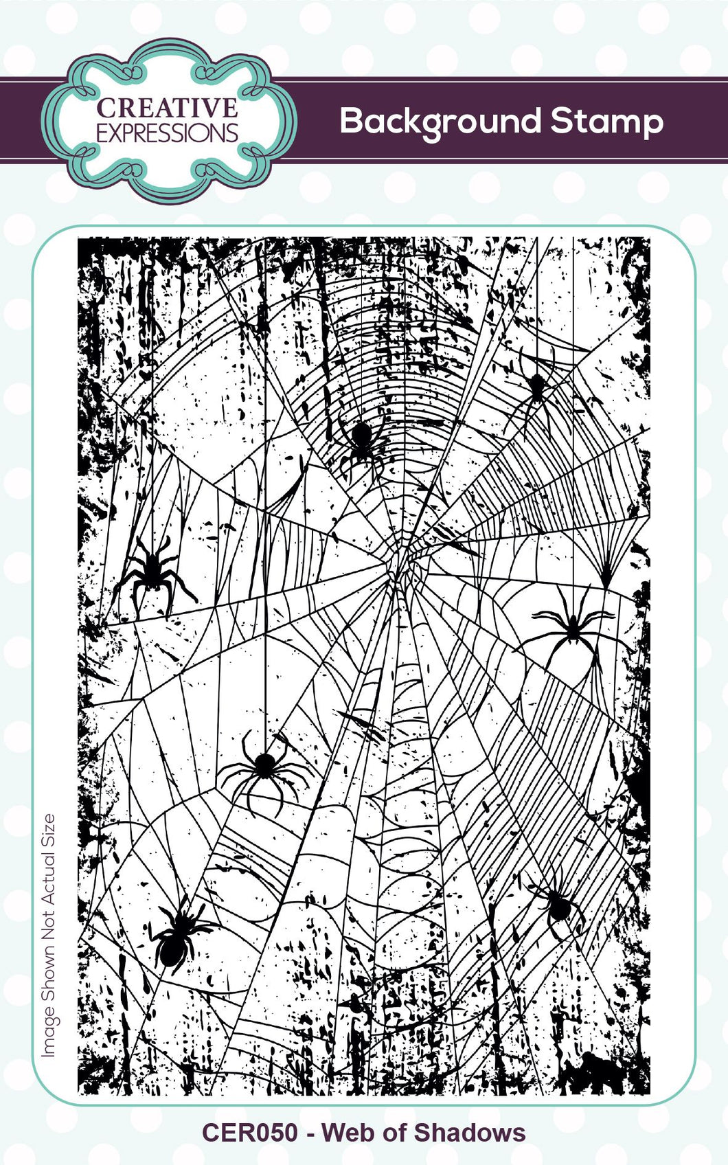 Creative Expressions Rubber Stamp - Web of Shadows