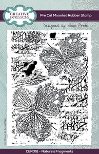 Creative Expressions Sam Poole A6 Rubber Stamp - Nature's Fragments Background