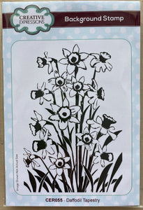 Pre-Loved : Creative Expressions A6 Background Stamp - Daffodil Tapestry