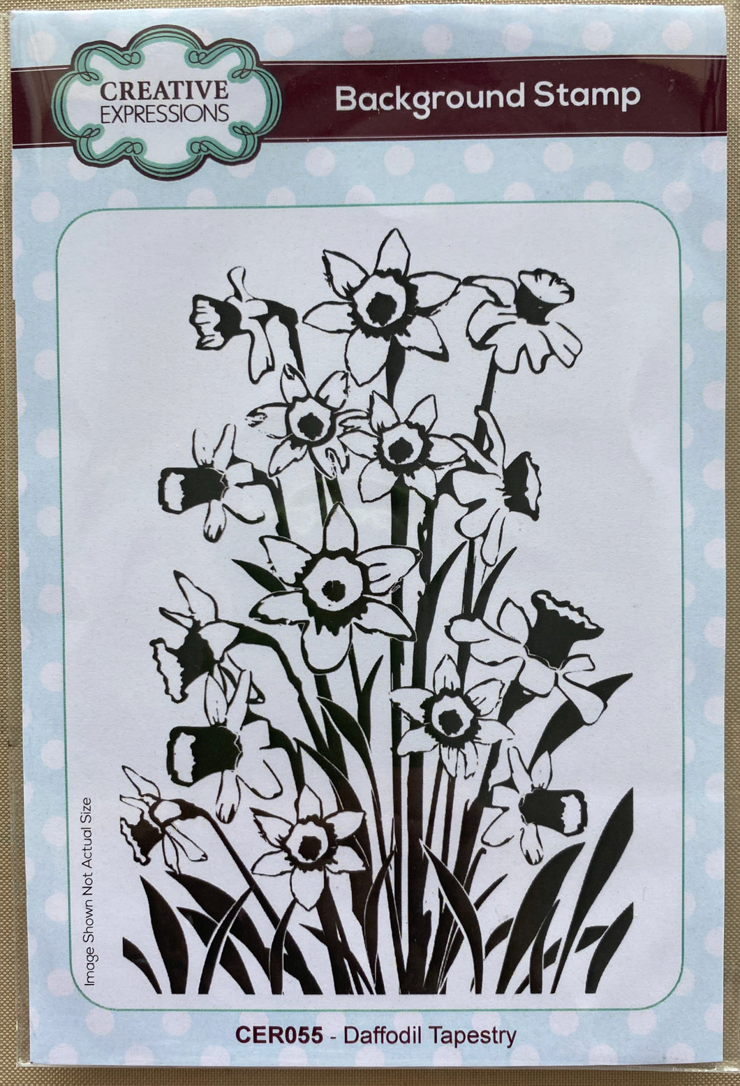 Pre-Loved : Creative Expressions A6 Background Stamp - Daffodil Tapestry