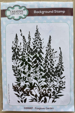 Pre-Loved : Creative Expressions A6 Background Stamp - Foxglove Garden