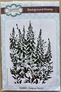 Pre-Loved : Creative Expressions A6 Background Stamp - Foxglove Garden