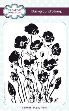 Creative Expressions A6 Rubber Stamp - Poppy Patch
