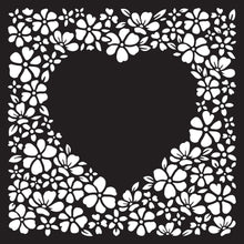 Creative Expressions Jamie Rodgers 6 x 6 Stencil - Heart Blossoms