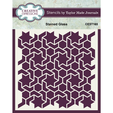 Creative Expressions Taylor Made Journals 6 x 6 Stencil - Stained Glass