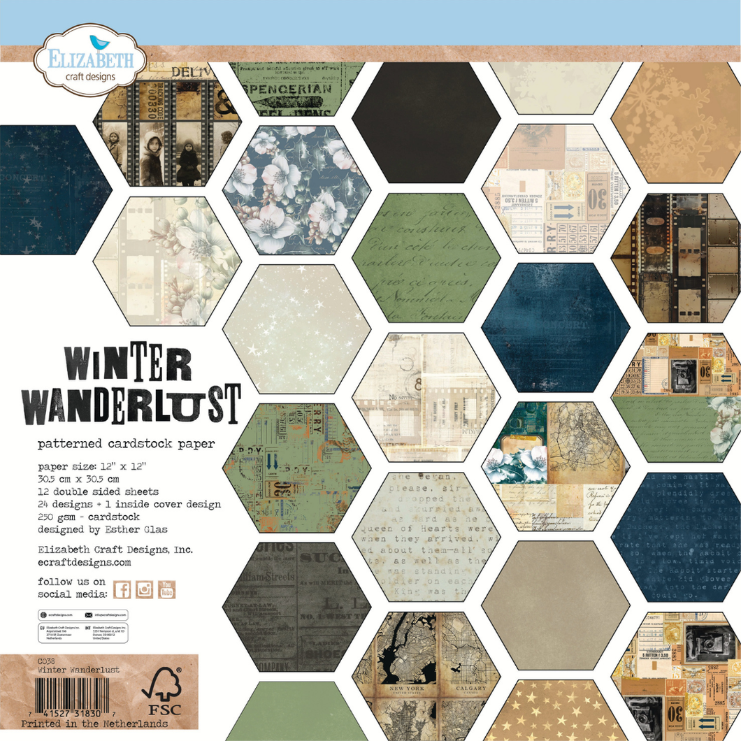 Elizabeth Craft Designs 12 x 12 Paper Pad - Winter Wanderlust