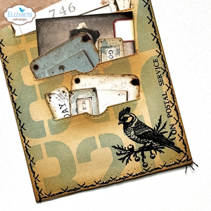 Elizabeth Craft Designs A5 Stamp Set - December Postage Stamps