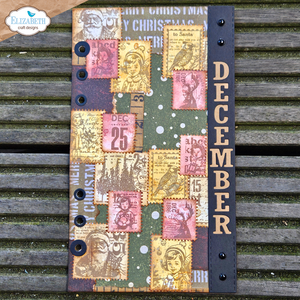 Elizabeth Craft Designs A5 Stamp Set - December Postage Stamps