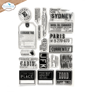 Elizabeth Craft Designs A5 Stamp Set - Travels From The Past 3